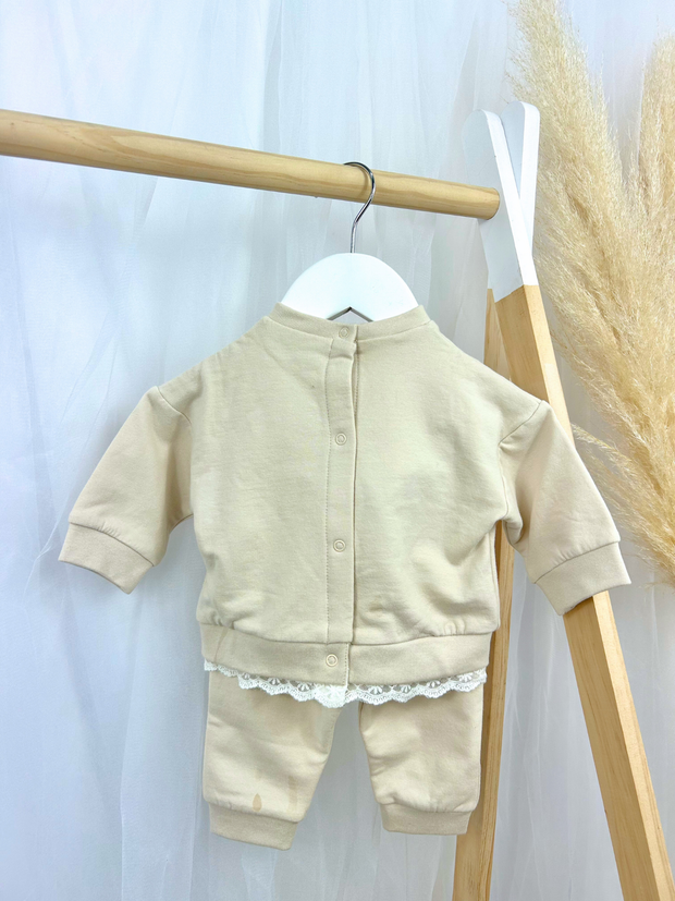 iDo Baby Girl Beige Amore Tracksuit