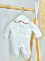 White Candycane Babygrow