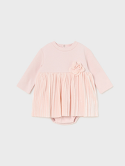 Mayoral Baby Girl Pleated Romper Dress - 2 Colours