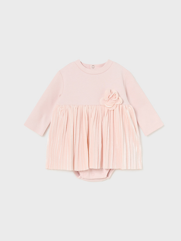 Mayoral Baby Girl Pleated Romper Dress - 2 Colours