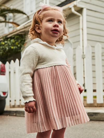 Mayoral Toddler Girl Dress With Pleated Skirt - 2 Colours