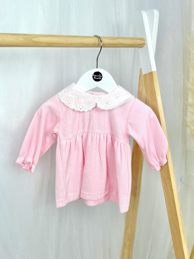 Baby Girl Pink Nova Velour Dress