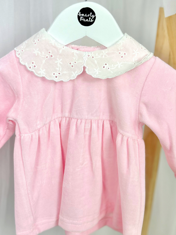 Baby Girl Pink Nova Velour Dress