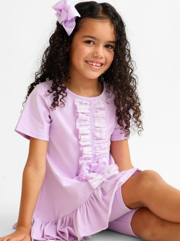 Girls 'Larosa' 3-Piece Frilly Outfit Set  - Lilac