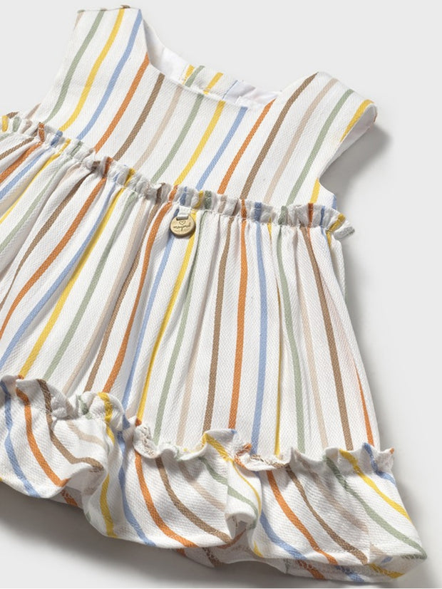 Mayoral Baby Girl Striped Dress With Bloomers