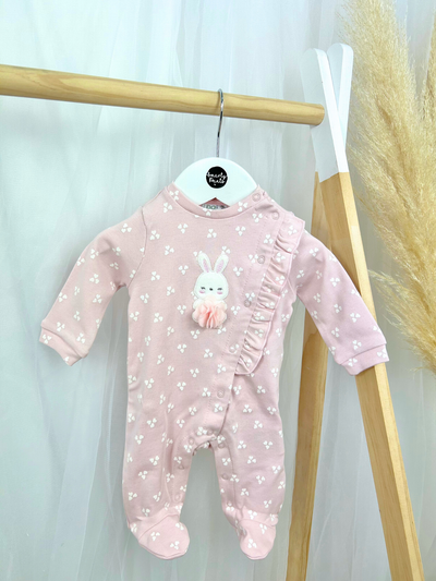 iDo Baby Girl Pink Bunny Babygrow