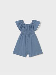 Mayoral Toddler Girl Denim Playsuit With Bows