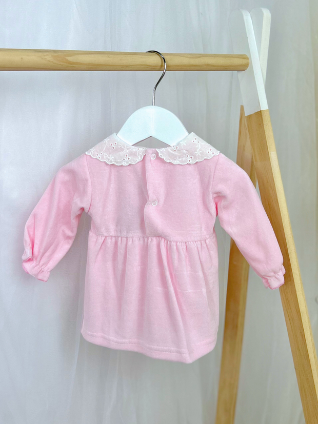 Baby Girl Pink Nova Velour Dress