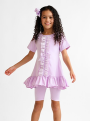 Girls 'Larosa' 3-Piece Frilly Outfit Set  - Lilac