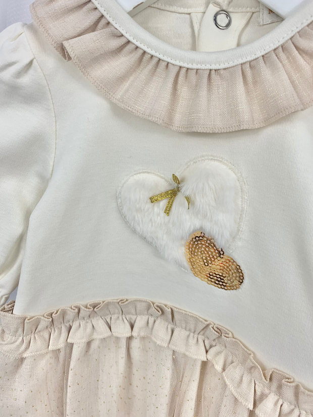 Mintini Gold & Ivory Babygrow With Tutu