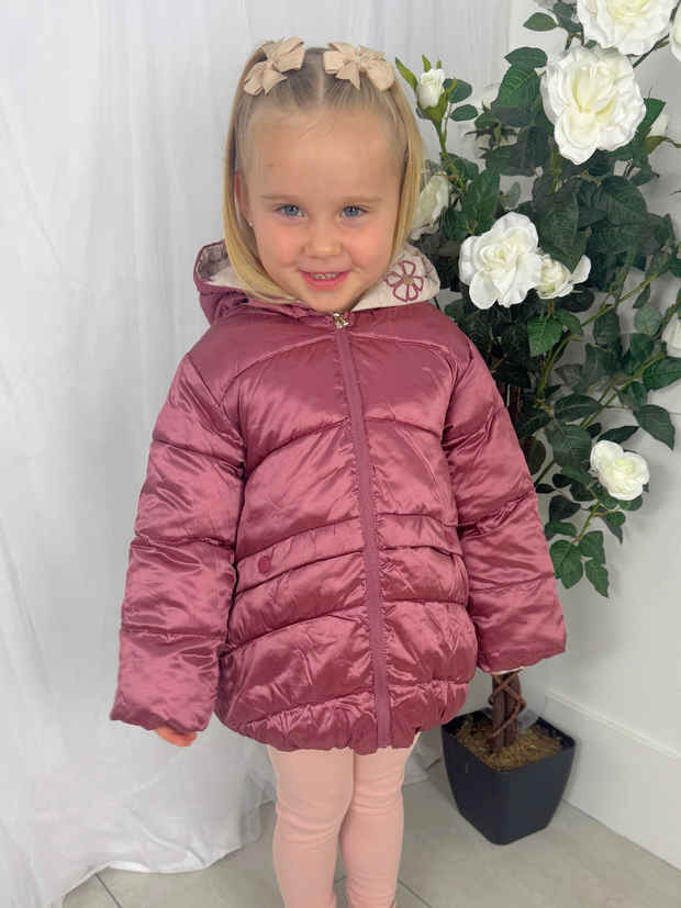 Mayoral Toddler Girl Reversible Pink Flower Jacket (12M-4Y)