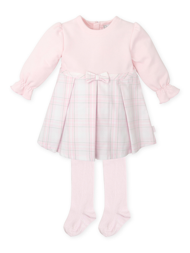 Tutto Piccolo Toddler Girl Check Dress & Tights