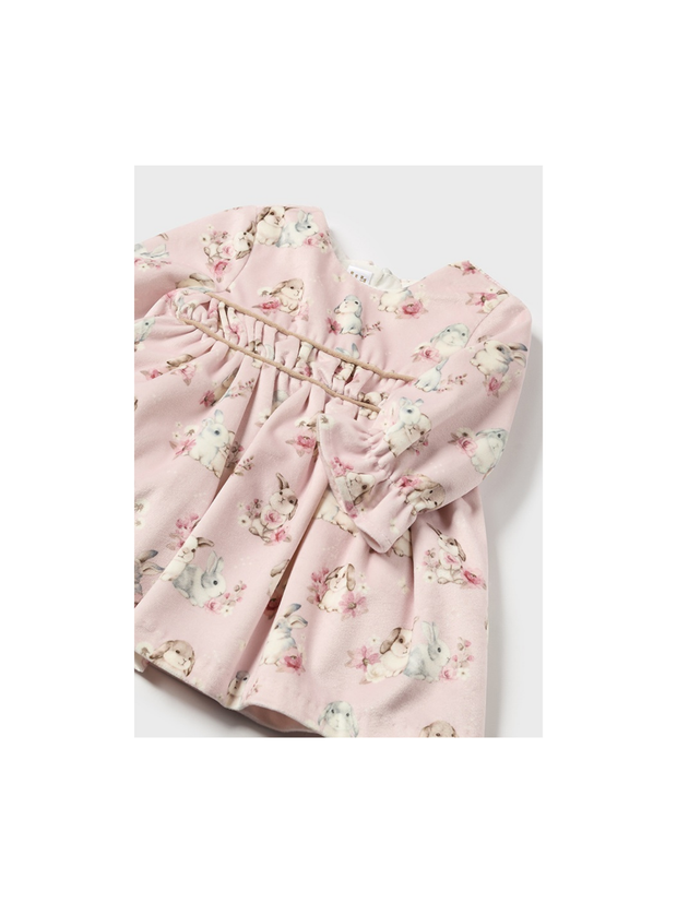 Mayoral Baby Girl Blush Bunnies Print Dress