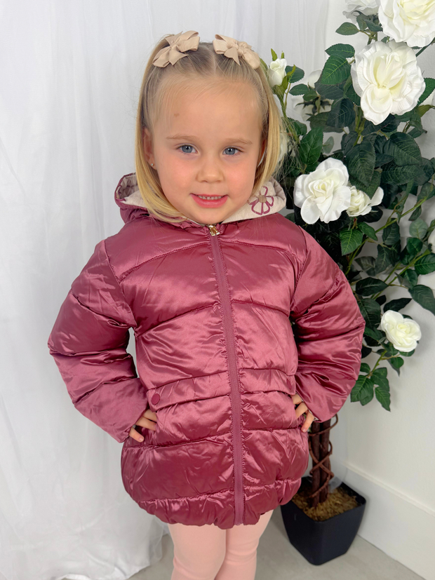 Mayoral Toddler Girl Reversible Pink Flower Jacket (12M-4Y)