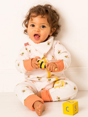 Blade & Rose Honey Bee Zip-Up Babygrow