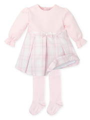 Tutto Piccolo Toddler Girl Check Dress & Tights