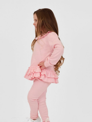 Girls 'Leah' Frilly Legging Set (12M - 8Y) - Pink