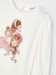 Mayoral Junior Girl Long Sleeve Detailed Top - 2 Colours