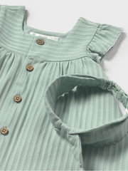 Mayoral Baby Girl Dress & Headband Set - Jade Green