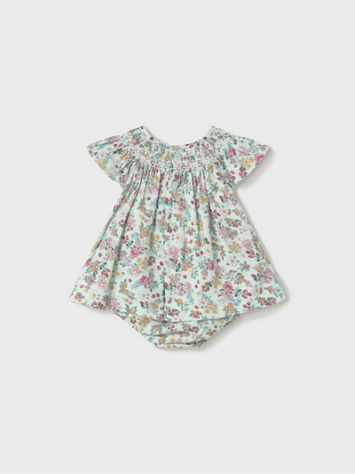 Mayoral Baby Girl Floral Printed Dress With Bloomers - 2 Colours