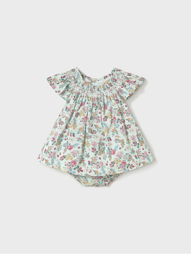 Mayoral Baby Girl Floral Printed Dress With Bloomers - 2 Colours