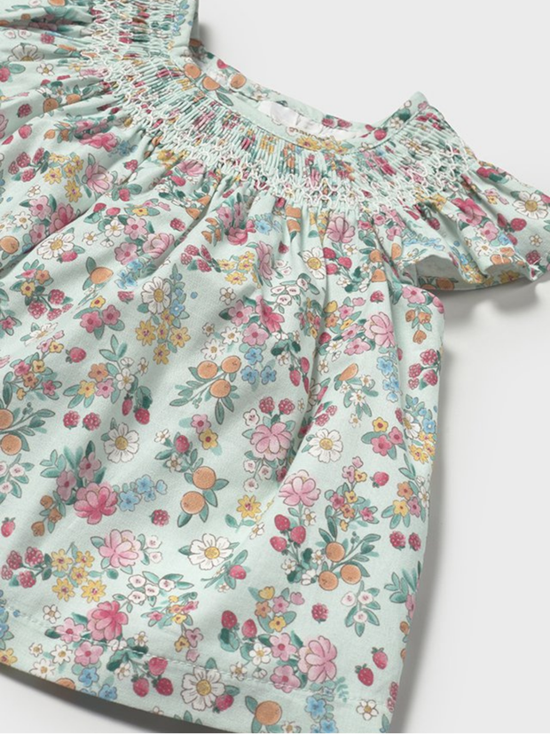 Mayoral Baby Girl Floral Printed Dress With Bloomers - 2 Colours