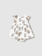 Mayoral Baby Girl Bear Dress With Bloomers - 2 Colours