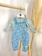 Baby Boy Airplane Dungaree Set