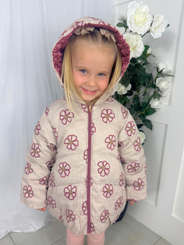 Mayoral Toddler Girl Reversible Pink Flower Jacket (12M-4Y)