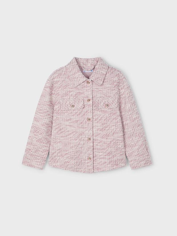 Mayoral Junior Girl Pink Tweed Overshirt - 2 Colours