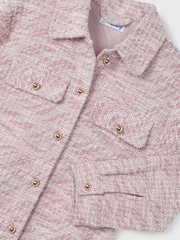 Mayoral Junior Girl Pink Tweed Overshirt - 2 Colours