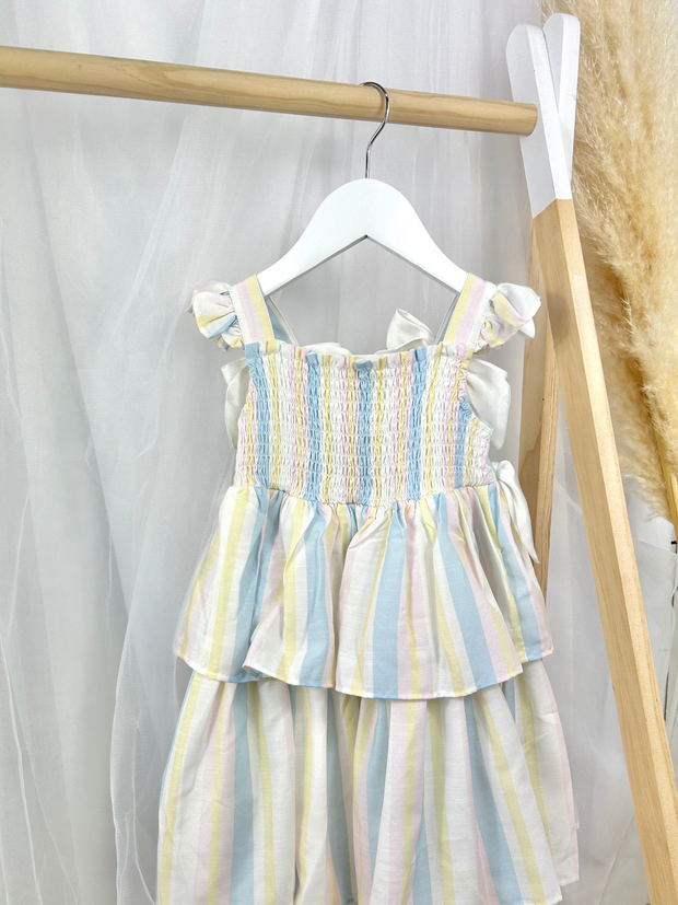 Caramelo Girls Pastel Rainbow Dress