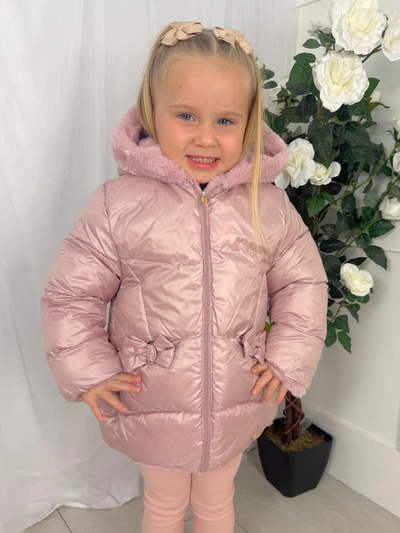 Mayoral Toddler Girl Pink Reversible Bow Jacket (12M-4Y)