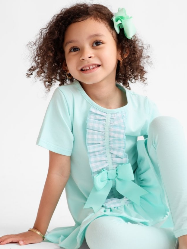 Girls 'Larosa' 3-Piece Frilly Outfit Set  - Mint