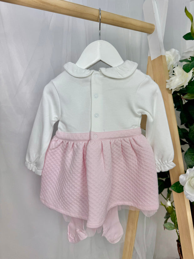 Tutto Piccolo Toddler Girl Pink Dress & Tights (6M-3Y)