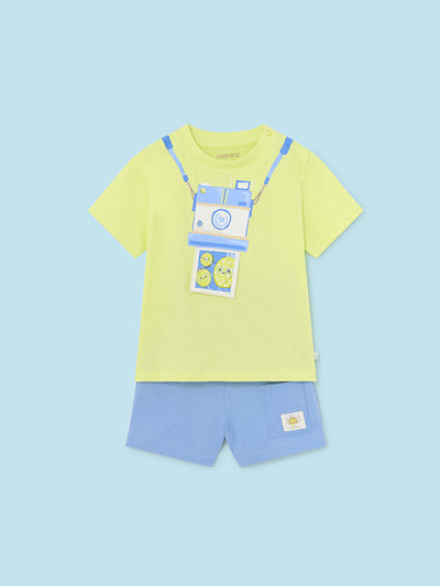 Mayoral Toddler Boy 'Say Cheese' Shorts Set - 2 Colours