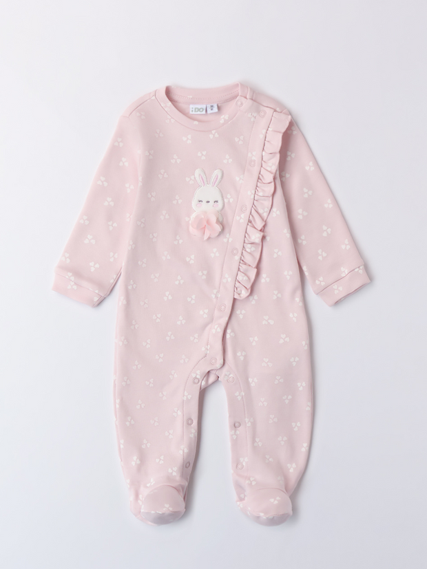 iDo Baby Girl Pink Bunny Babygrow