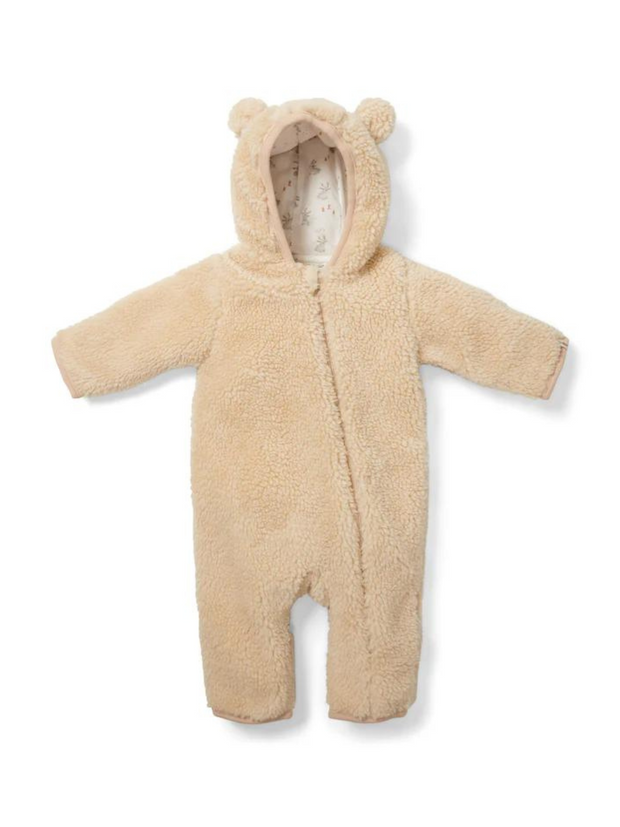 Little Dutch Unisex Beige Teddy Pramsuit