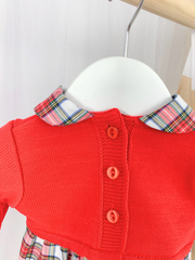 Baby Girls Red & Tartan Dress