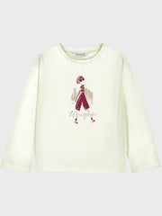Mayoral Junior Girl 'Unique' Long Sleeve Top (3Y-8Y) - Red