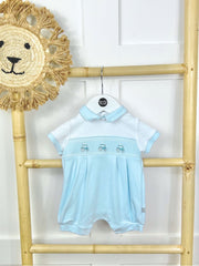 Blue Little Tractor Romper