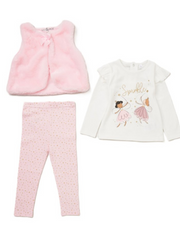 Girls 'Sparkle' Fairy 3 Piece Gilet Outfit Set