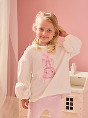 Caramelo Kids Girls Pink 'Snow Globe' Legging Set (12M - 6Y)