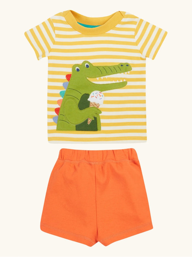 Frugi Crocodile Striped Outfit Set