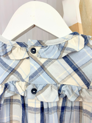 Mintini Toddler Girl Blue Check Dress