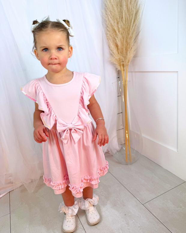 Caramelo Girls Pink Ruffle Dress