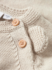 Name It Baby Boy Beige Knitted Bear Jumper  (0M-18M)