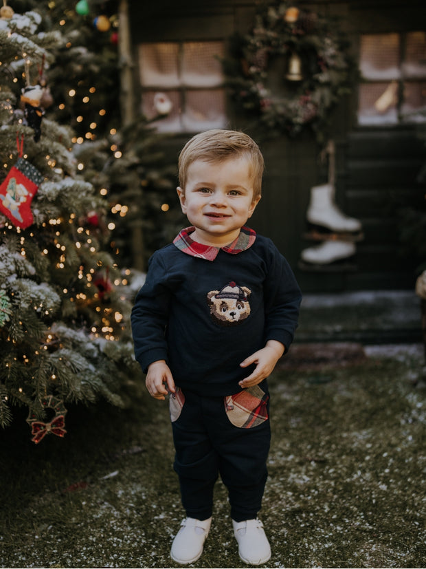 Deolinda Boys Navy Bear Outfit Set (6M-5Y)