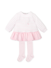 Tutto Piccolo Baby Girl Stripe Dress With Heart