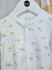 White Unisex Little Bees Babygrow 5 Piece Set